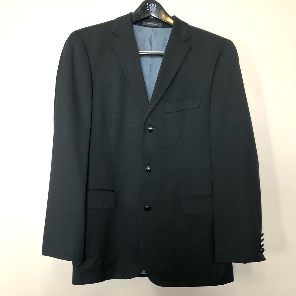 Hugo Boss Men’s Super 100 Black Suit Jacket 40R